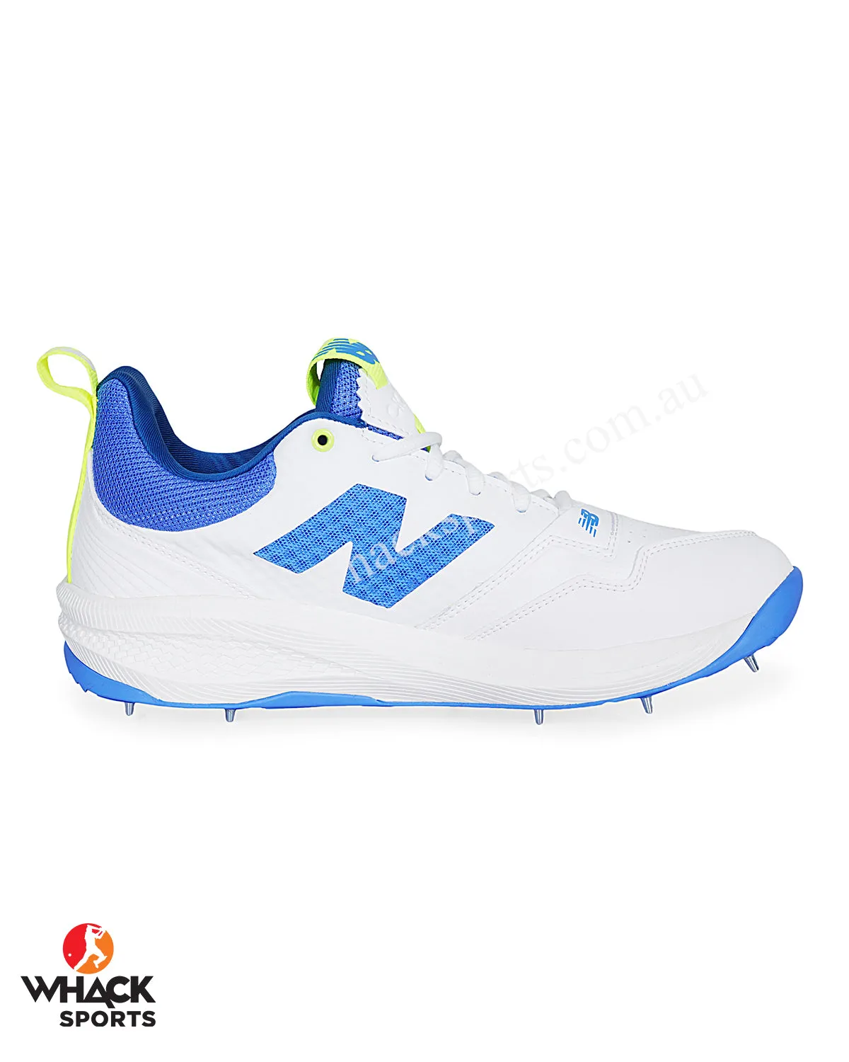 New Balance CK4030 W5 Cricket Shoes - Steel Spikes - White/Blue