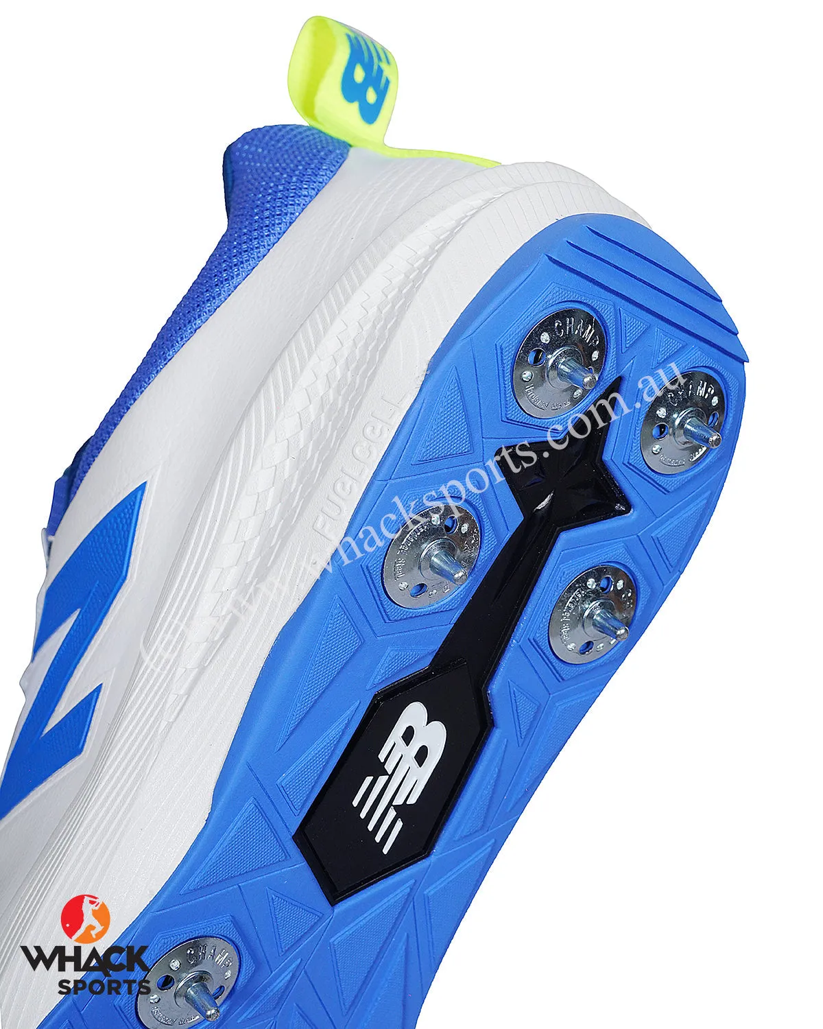 New Balance CK4030 W5 Cricket Shoes - Steel Spikes - White/Blue