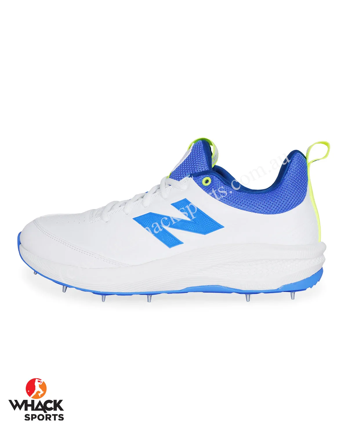 New Balance CK4030 W5 Cricket Shoes - Steel Spikes - White/Blue