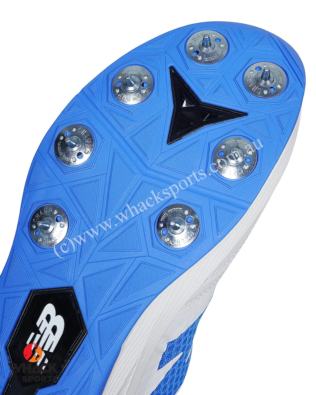 New Balance CK4030 W5 Cricket Shoes - Steel Spikes - White/Blue