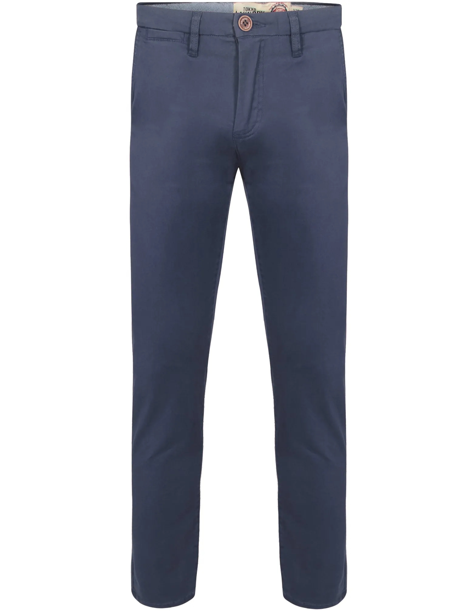 Paros Cotton Twill Chinos in Midnight Blue - Tokyo Laundry