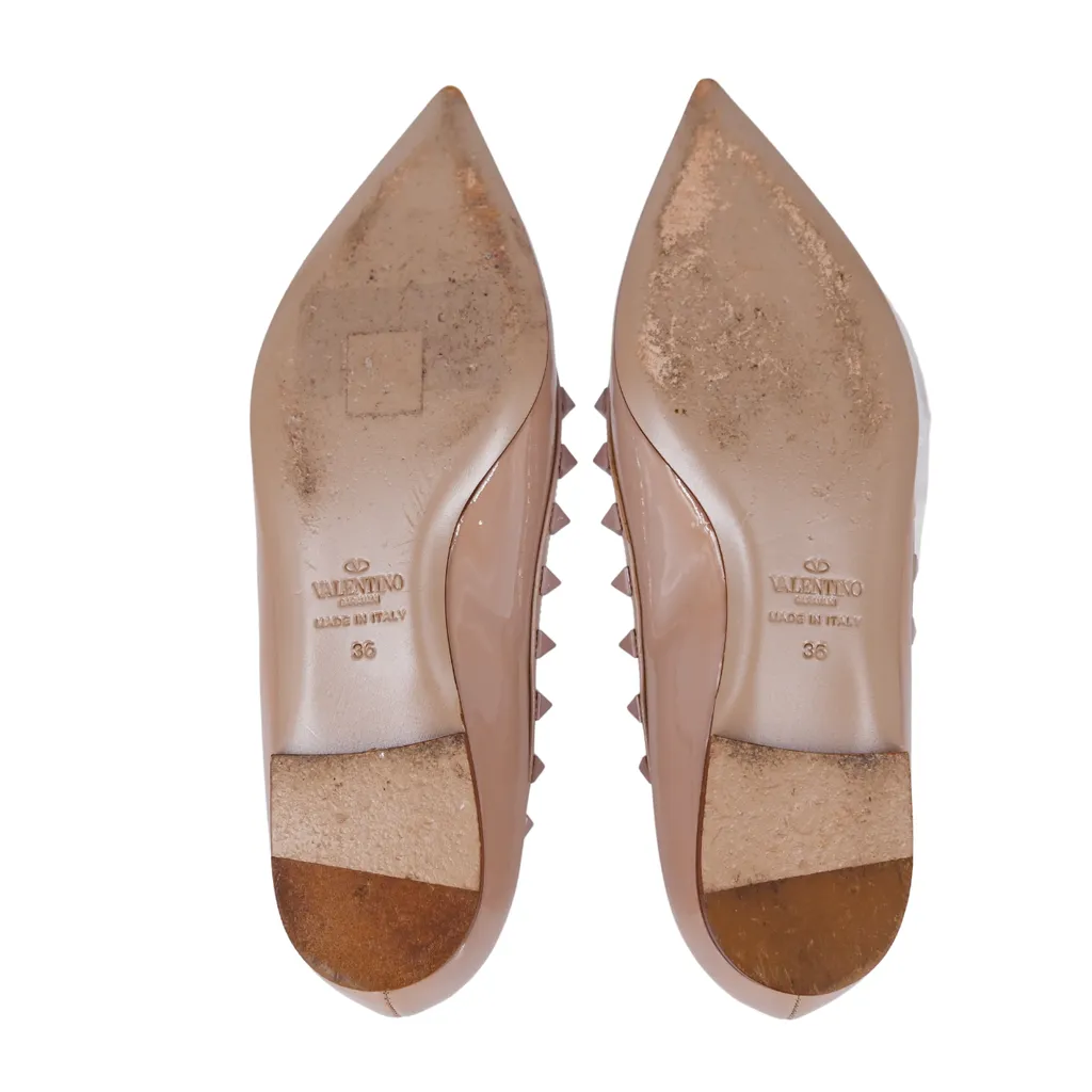 Patent Rockstud Ballet Flats