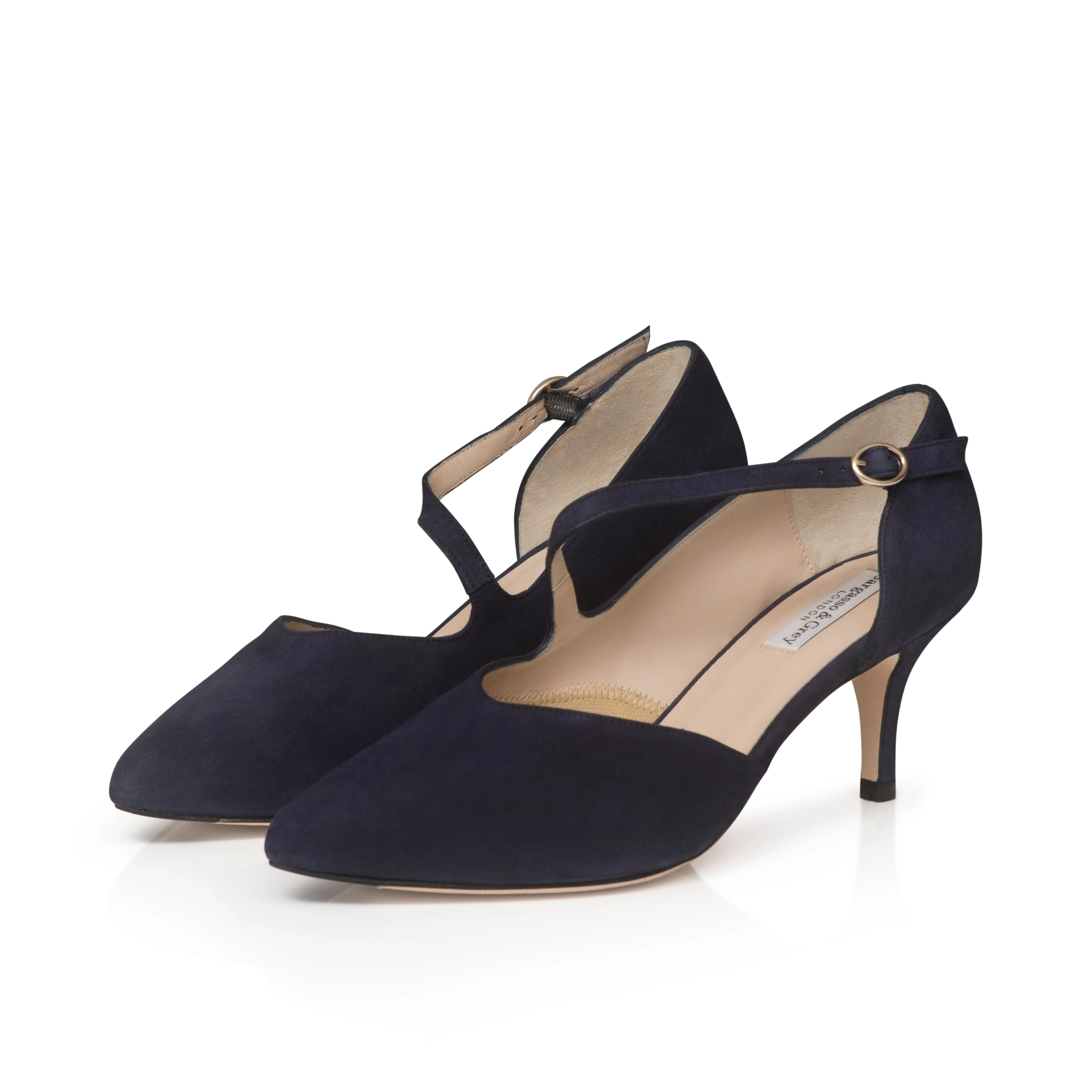 Phillie Extra-Wide Fit Shoes - Navy Suede