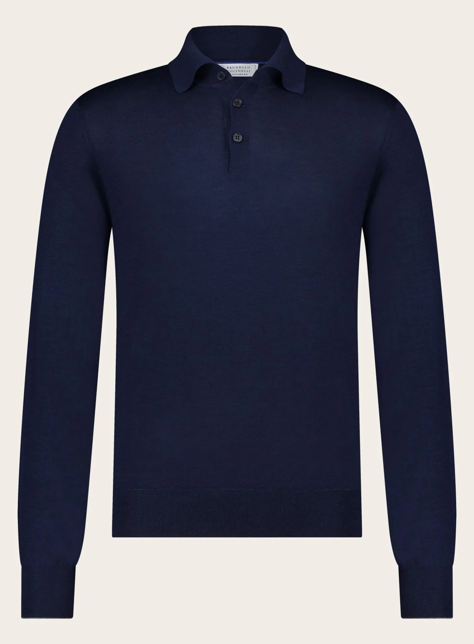 Poloshirt met lange mouwen van cashmere