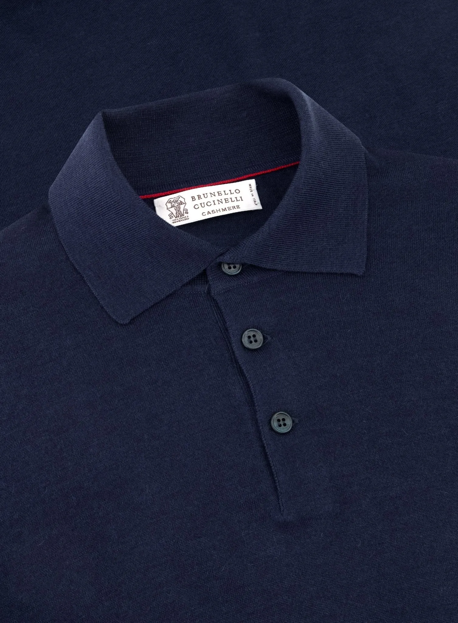 Poloshirt met lange mouwen van cashmere