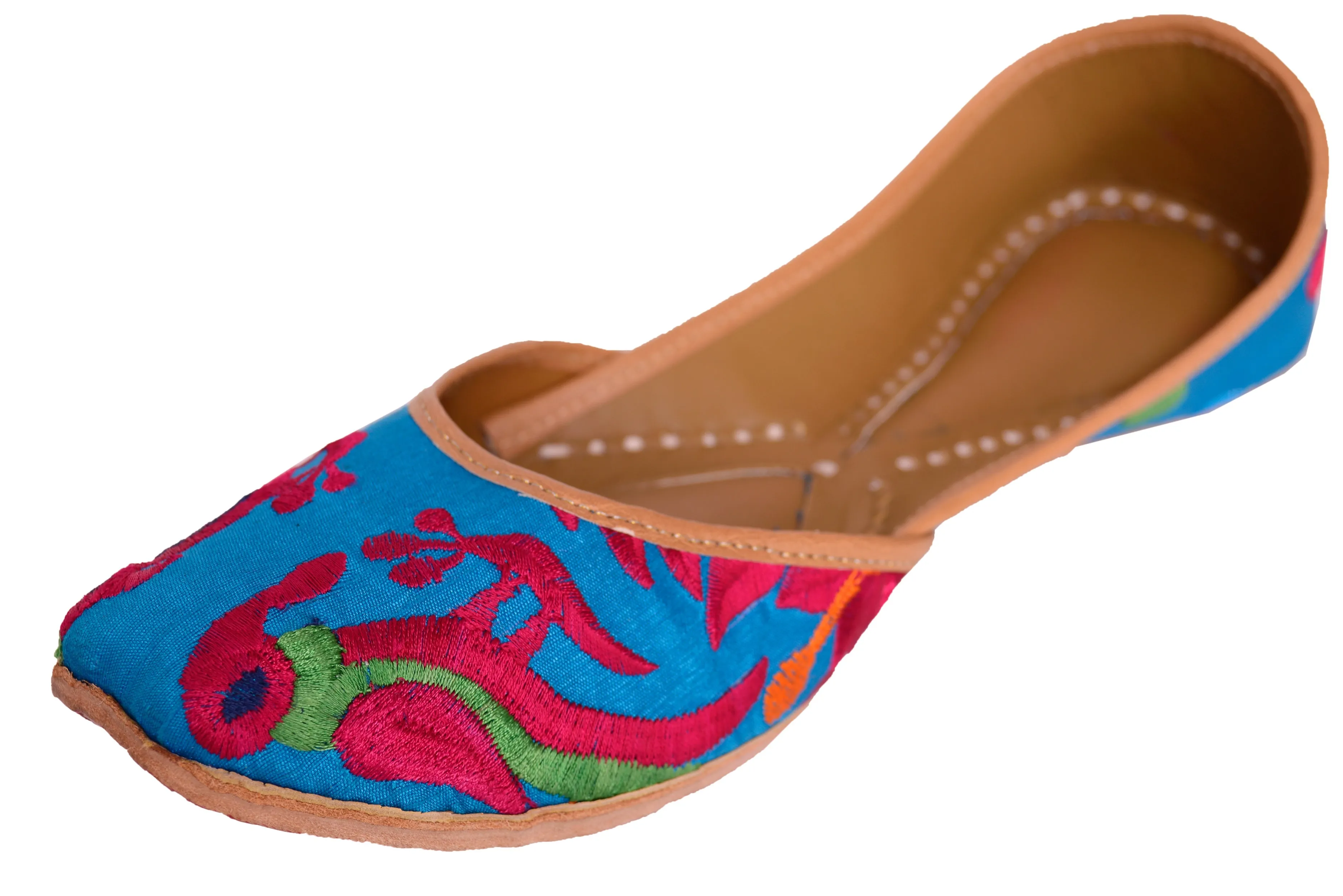 Purely Parrot - Blue/Pink Jutti