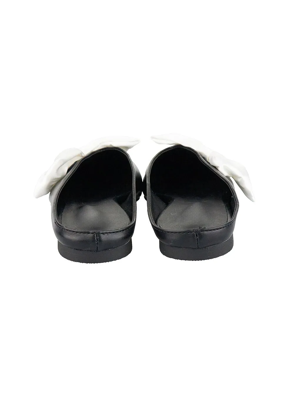 Ribbon Faux Leather Flats OL416