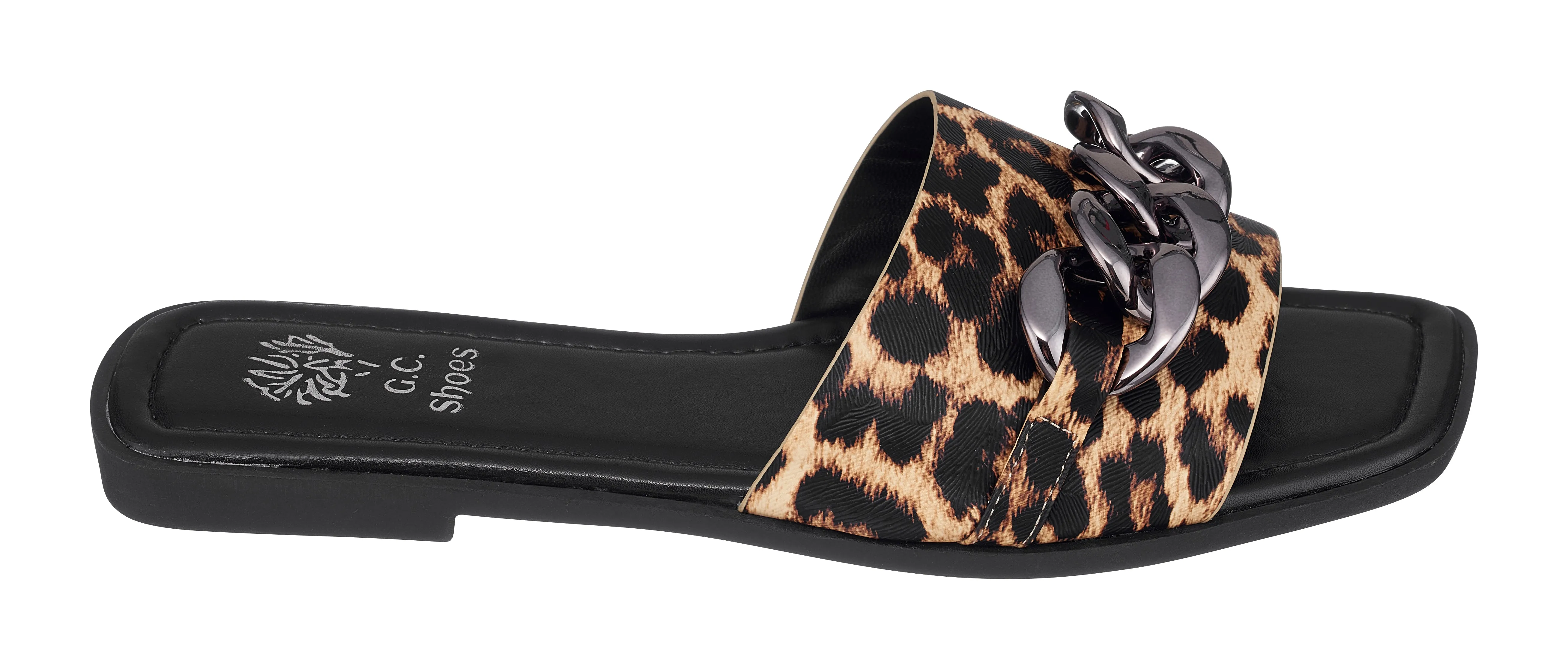 Rina Leopard Flat Sandals