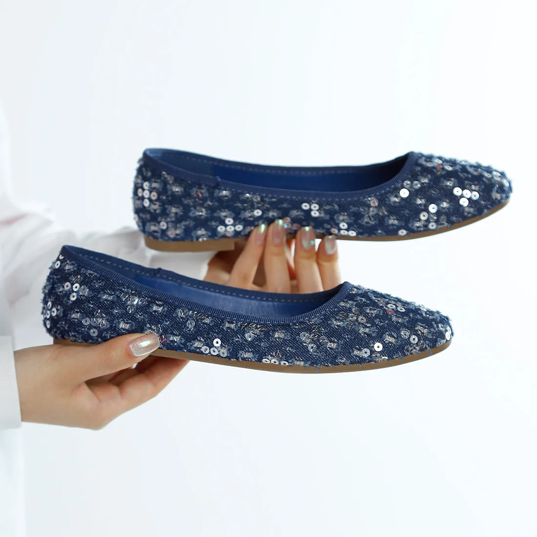 Sequin Ballet Flats