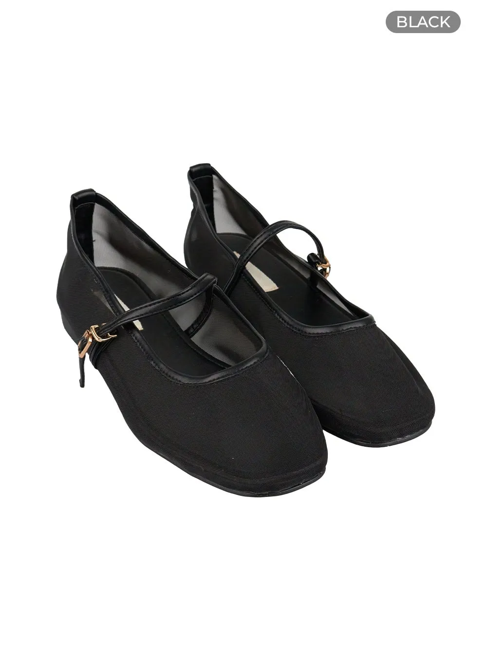 Sheer Mary Jane Flats OL430