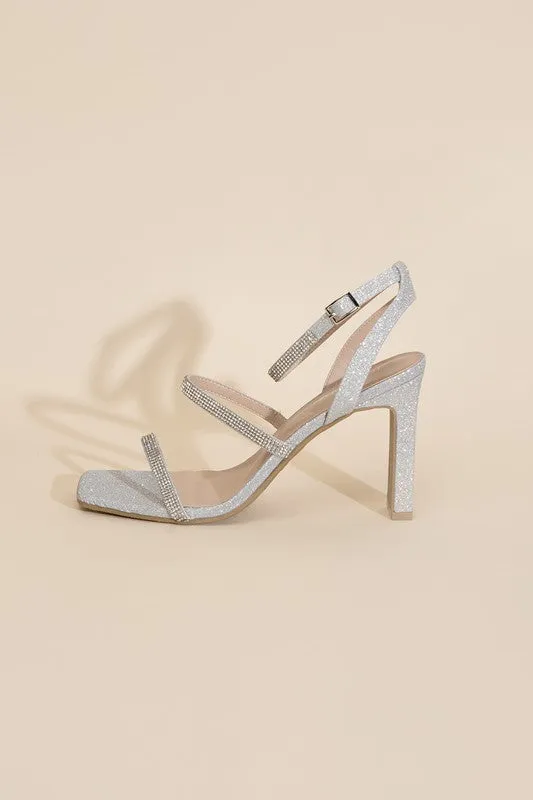 Silver Rhinestone Heels