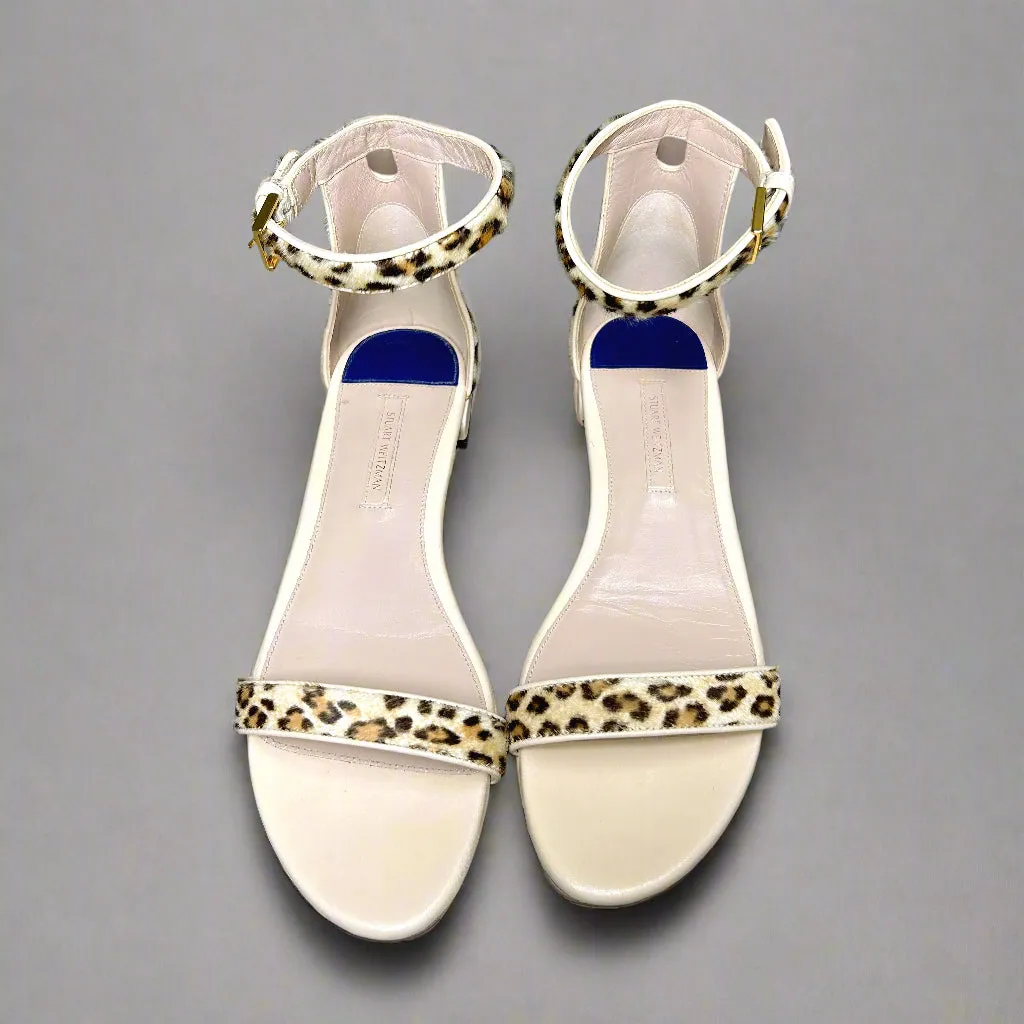 Stuart Weitzman leopard sandals, size 9