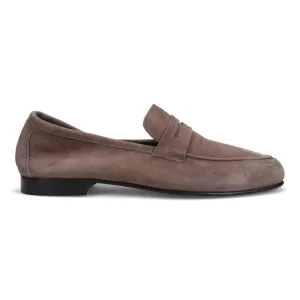 Suede Penny Loafer - Ash