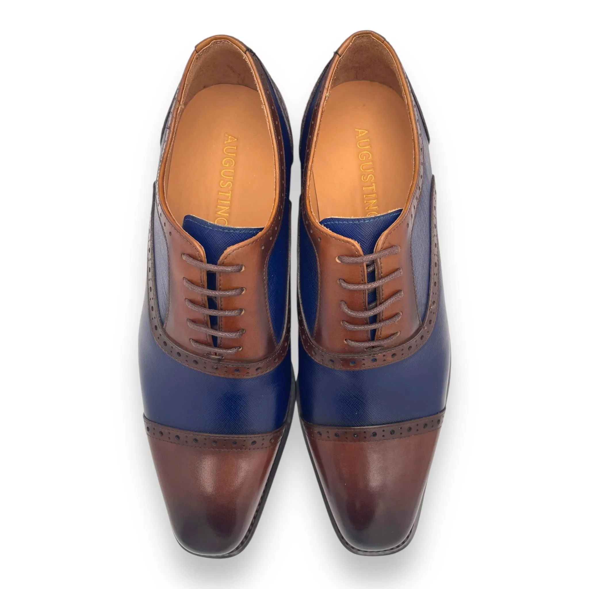 Two Tone Cap Toe Lace Up