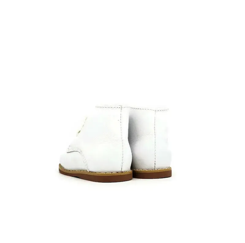 White Leather Walking Shoe