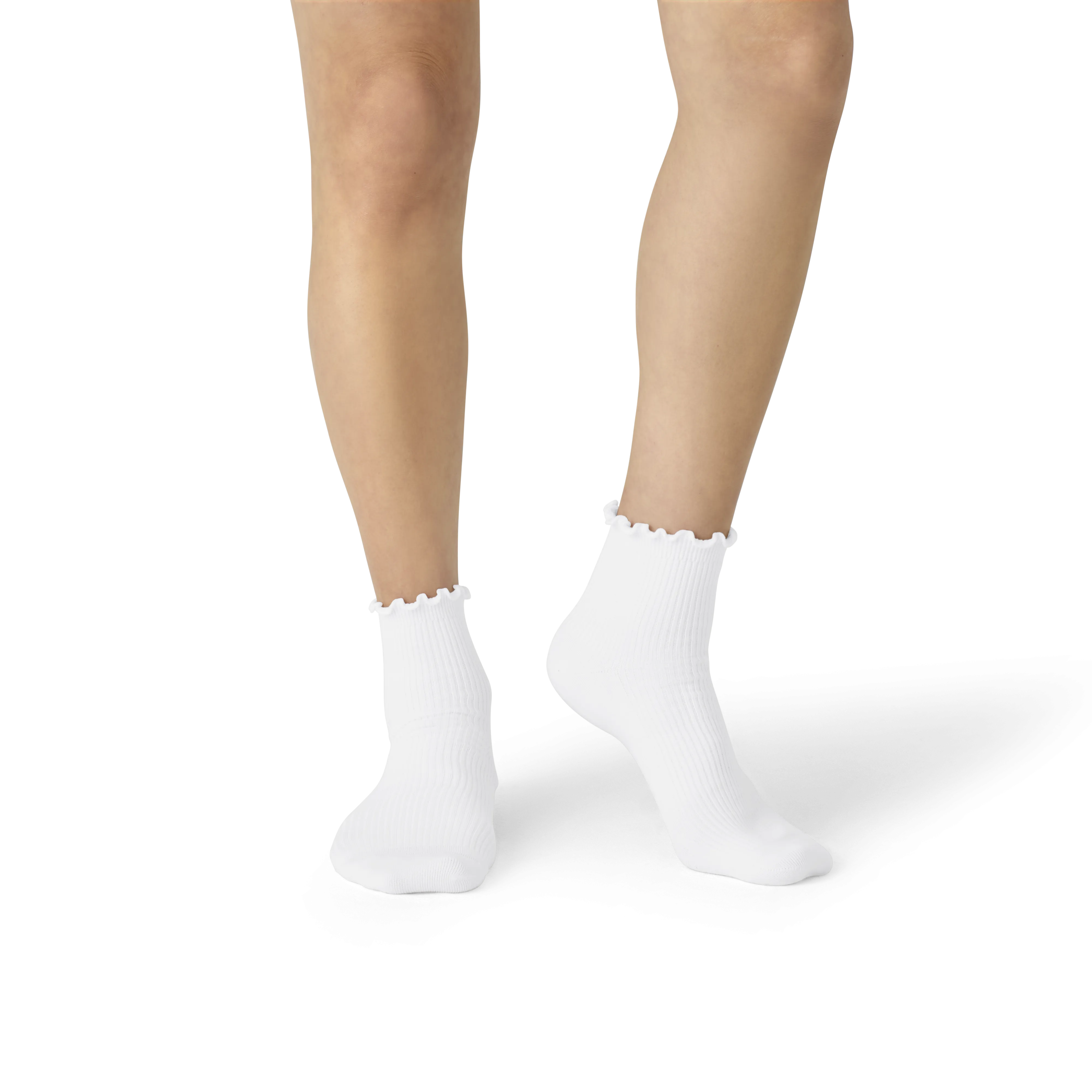 Women's Frilly Rib Quarter Sock 4-Pack