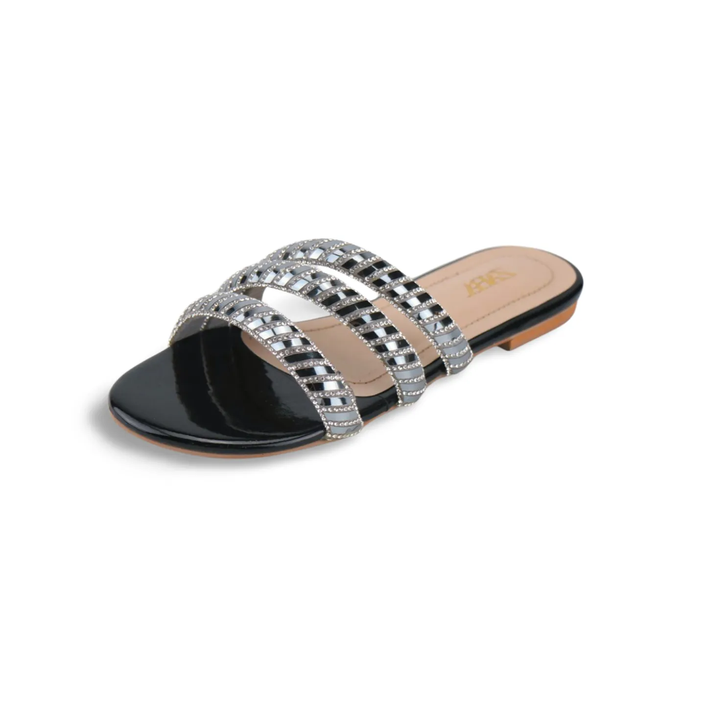 Women's Rhinestone Crystal Rope Flat Sandals