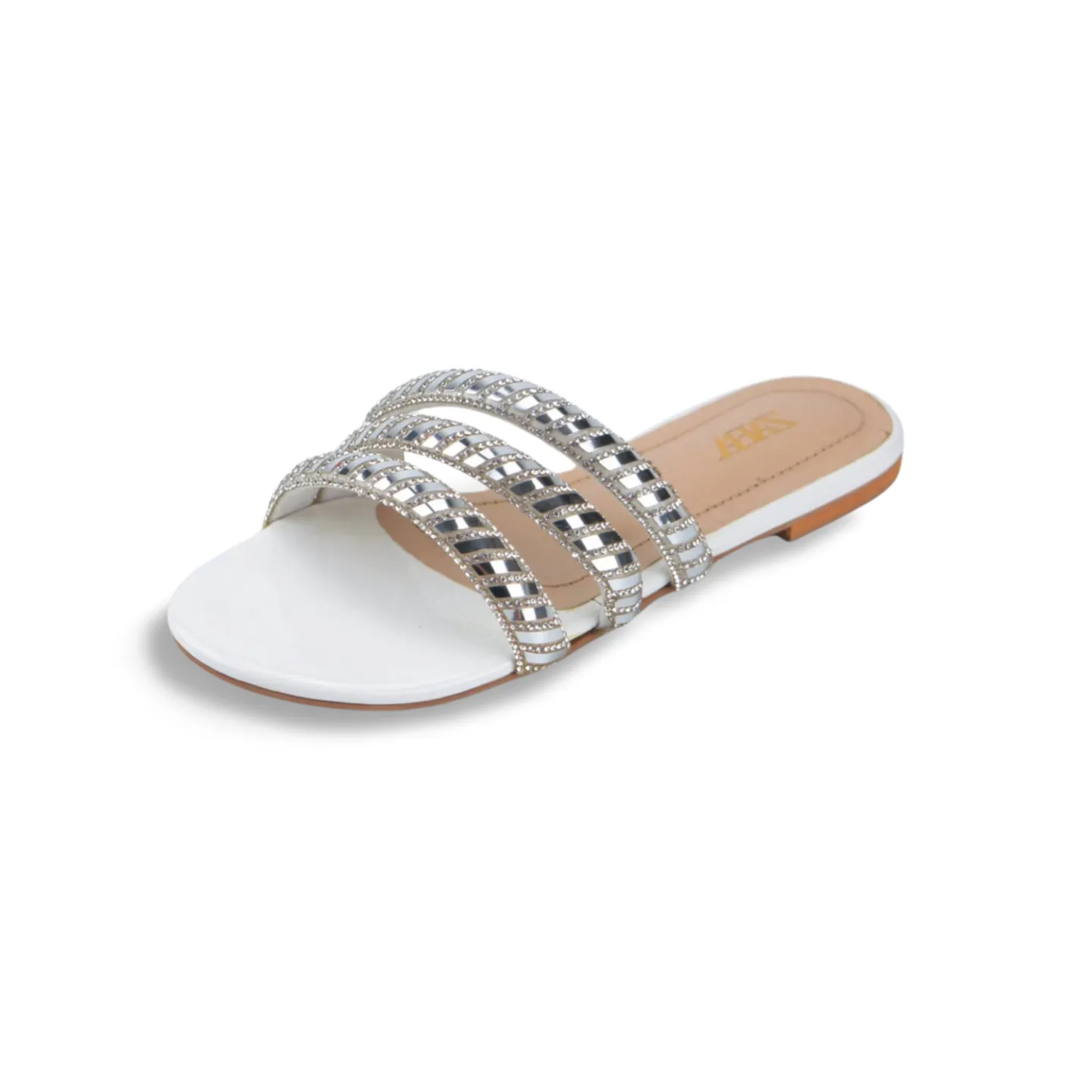 Women's Rhinestone Crystal Rope Flat Sandals